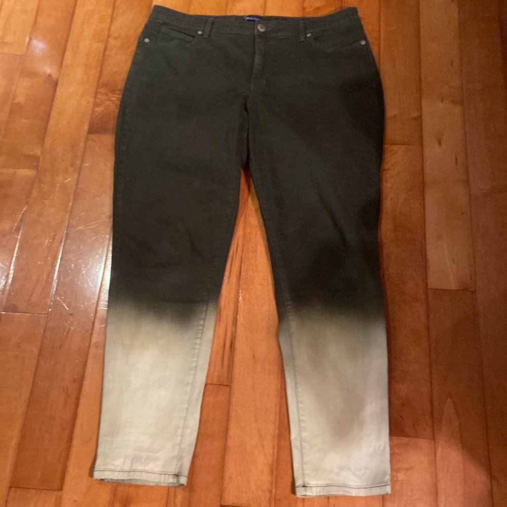 EUC Green ombré “Libeth” skinny jeans